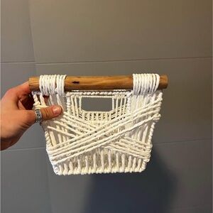 White Woven Tote